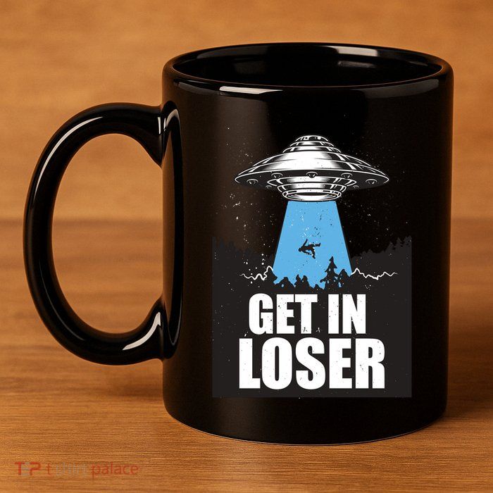 Get In Loser Alien UFO 11oz C Handle Ceramic Mug