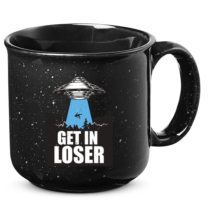Get In Loser Alien UFO 15oz Campfire Ceramic Mug