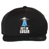 Get In Loser Alien UFO Wool Snapback Cap