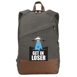 Get In Loser Alien UFO Cotton Canvas Backpack