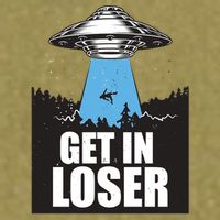 Get In Loser Alien UFO Garment-Dyed Women's Muscle Tee