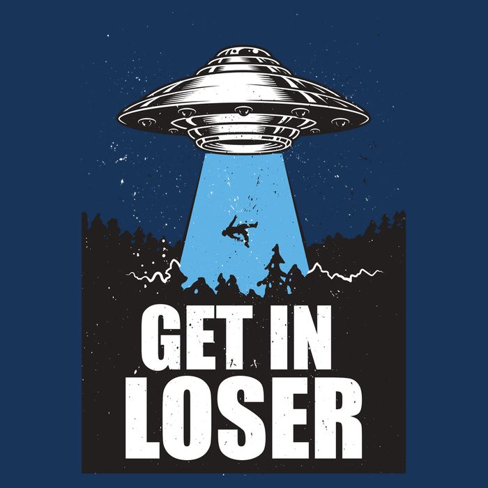 Get In Loser Alien UFO 7-Panel Snapback Hat