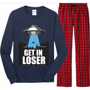 Get In Loser Alien UFO Long Sleeve Pajama Set