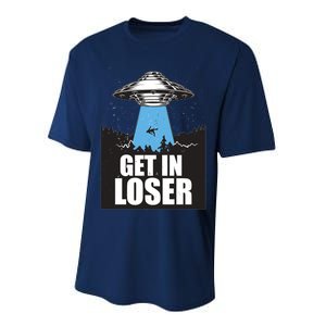 Get In Loser Alien UFO Performance Sprint T-Shirt