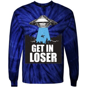 Get In Loser Alien UFO Tie-Dye Long Sleeve Shirt