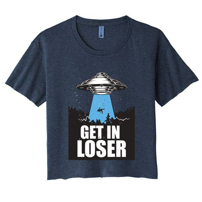 Get In Loser Alien UFO Crop Top