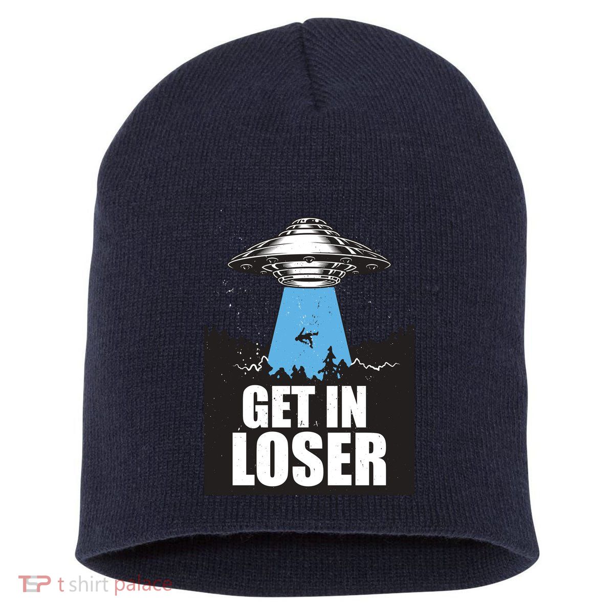 Get In Loser Alien UFO Short Acrylic Beanie