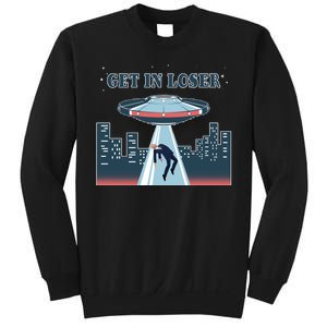 Get In Loser Anti Joe Biden UFO Abduction Sweatshirt