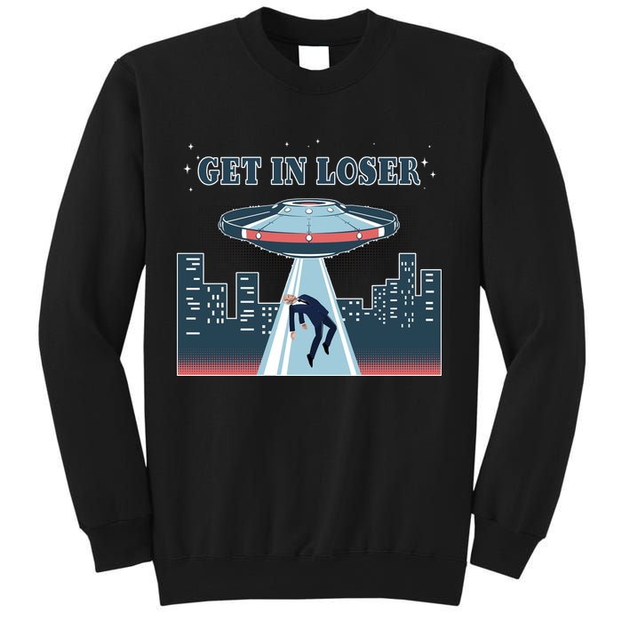 Get In Loser Anti Joe Biden UFO Abduction Sweatshirt