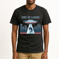 Get In Loser Anti Joe Biden UFO Abduction Tall T-Shirt