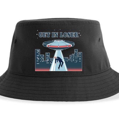 Get In Loser Anti Joe Biden UFO Abduction Sustainable Bucket Hat