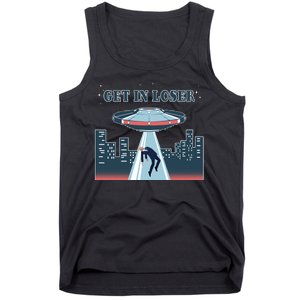 Get In Loser Anti Joe Biden UFO Abduction Tank Top