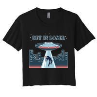 Get In Loser Anti Joe Biden UFO Abduction Crop Top