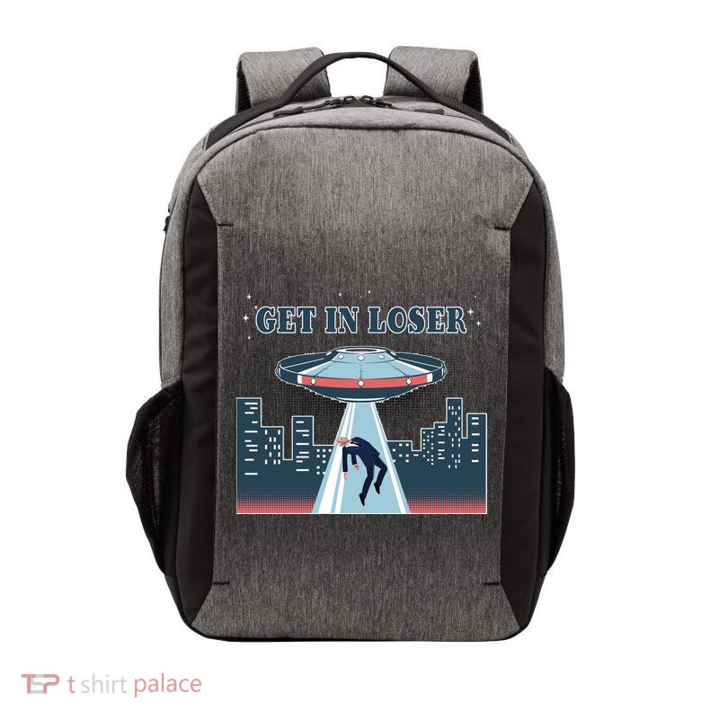 Get In Loser Anti Joe Biden UFO Abduction Vector Backpack