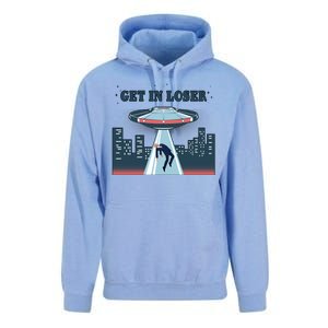 Get In Loser Anti Joe Biden UFO Abduction Unisex Surf Hoodie