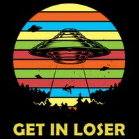 Get In Loser UFO Retro Alien Spaceship Coffee Mug