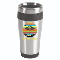 Get In Loser UFO Retro Alien Spaceship 16oz Travel Tumbler