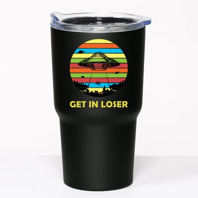 Get In Loser UFO Retro Alien Spaceship Tumbler