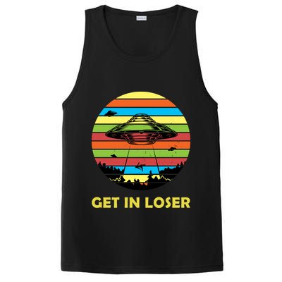 Get In Loser UFO Retro Alien Spaceship PosiCharge Competitor Tank