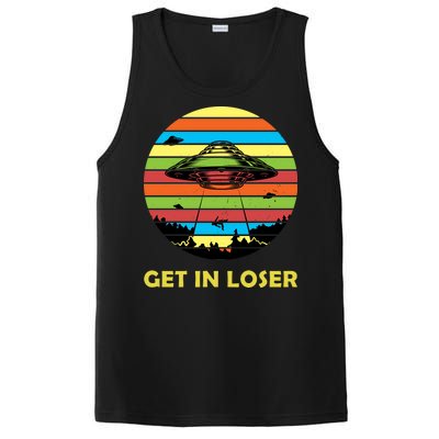 Get In Loser UFO Retro Alien Spaceship PosiCharge Competitor Tank