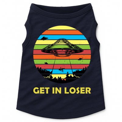 Get In Loser UFO Retro Alien Spaceship Doggie Tank