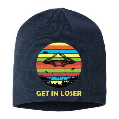 Get In Loser UFO Retro Alien Spaceship Sustainable Beanie