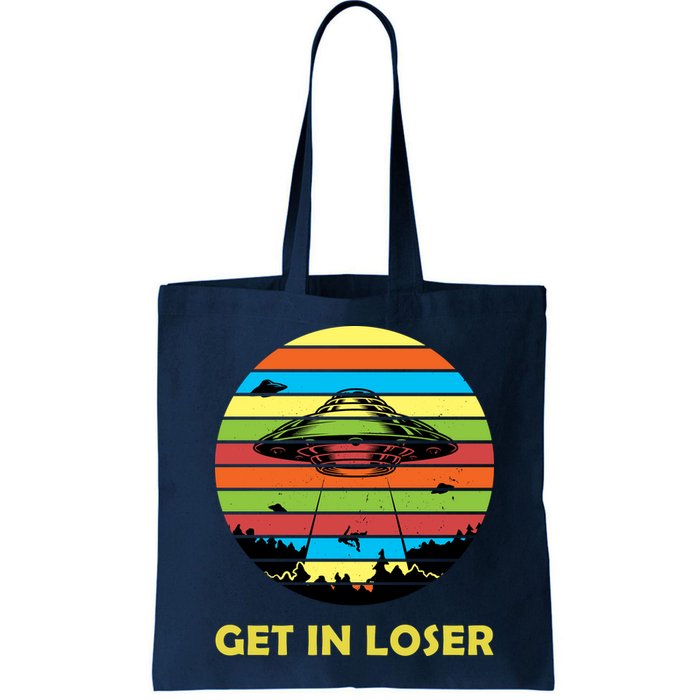 Get In Loser UFO Retro Alien Spaceship Bag