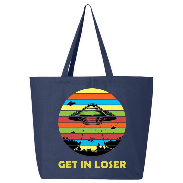 Get In Loser UFO Retro Alien Spaceship 25L Jumbo Tote