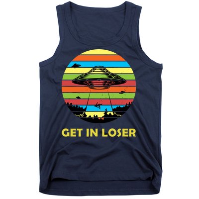 Get In Loser UFO Retro Alien Spaceship Tank Top