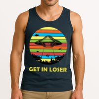Get In Loser UFO Retro Alien Spaceship Tank Top