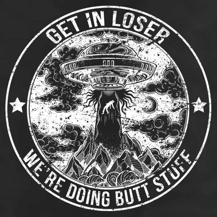 Get In Loser Were Doing Butt Stuff 7 Panel Mesh Trucker Snapback Hat