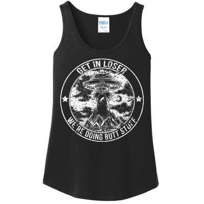 Get In Loser We're Doing Butt Stuff Ladies Essential Tank