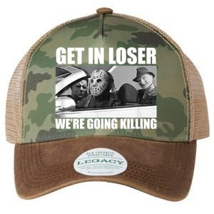 Get In Loser We're Going Killing Funny Horror Movies Legacy Tie Dye Trucker Hat