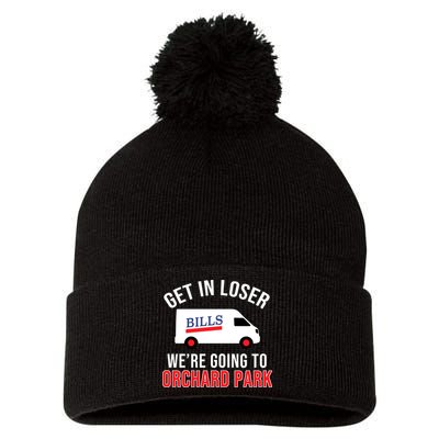 Get In Loser We're Going To Orchard Park Pom Pom 12in Knit Beanie