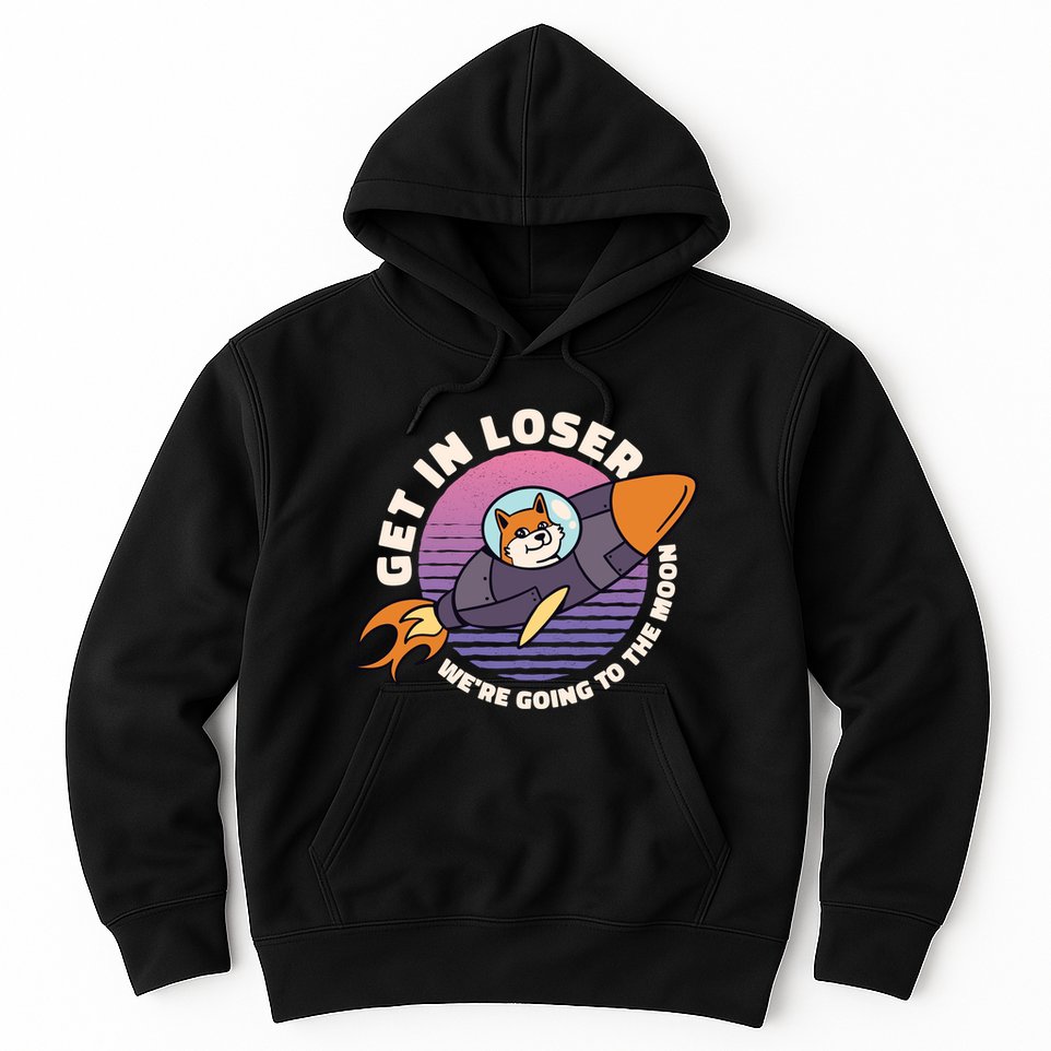 Get In Loser We're Going To The Moon Hoodie