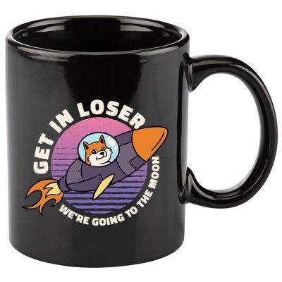 Get In Loser We're Going To The Moon 11oz C Handle Ceramic Mug