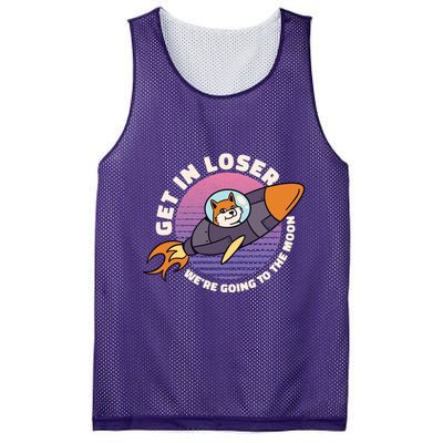 Get In Loser We're Going To The Moon Mesh Reversible Basketball Jersey Tank