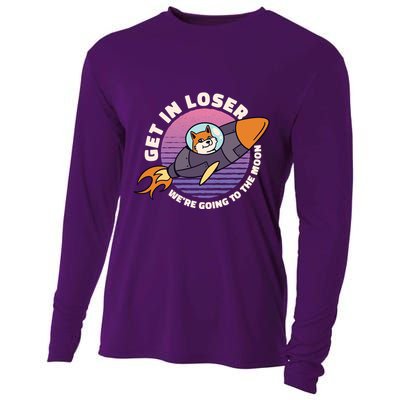 Get In Loser We're Going To The Moon Cooling Performance Long Sleeve Crew