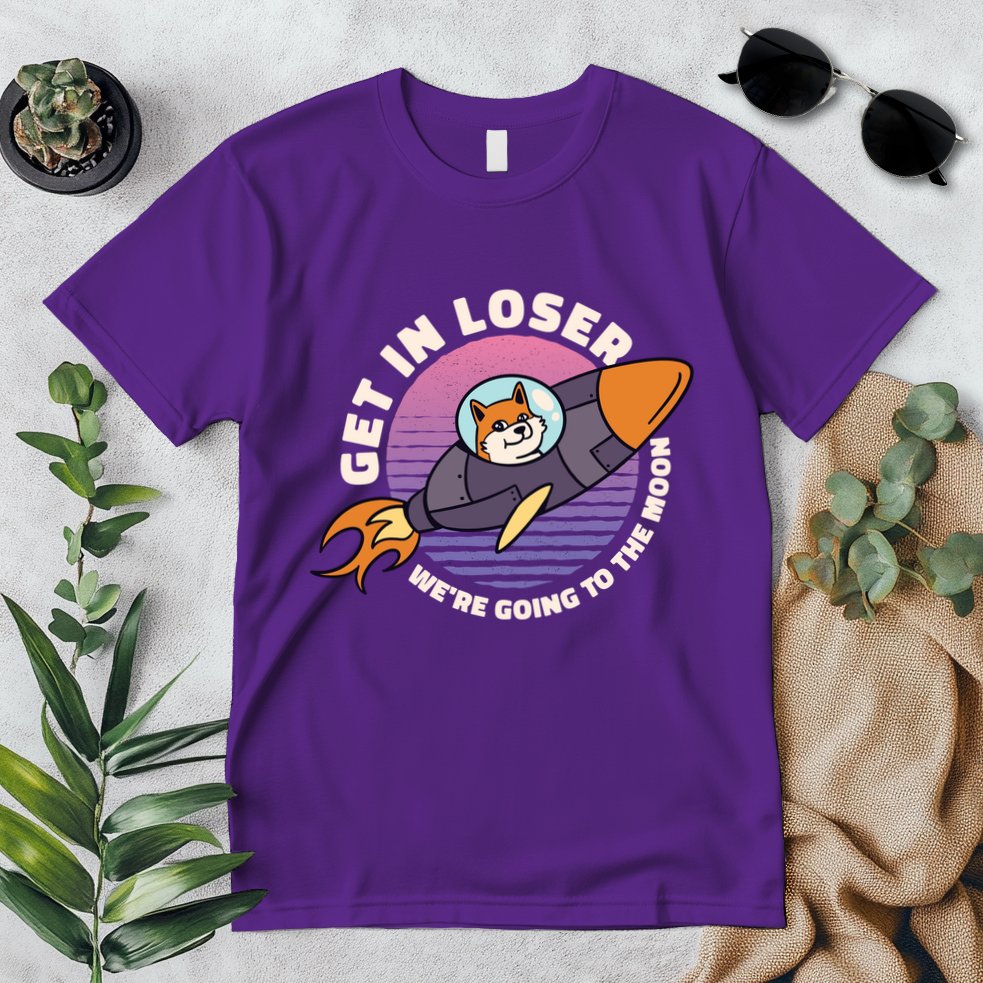 Get In Loser We're Going To The Moon Premium T-Shirt