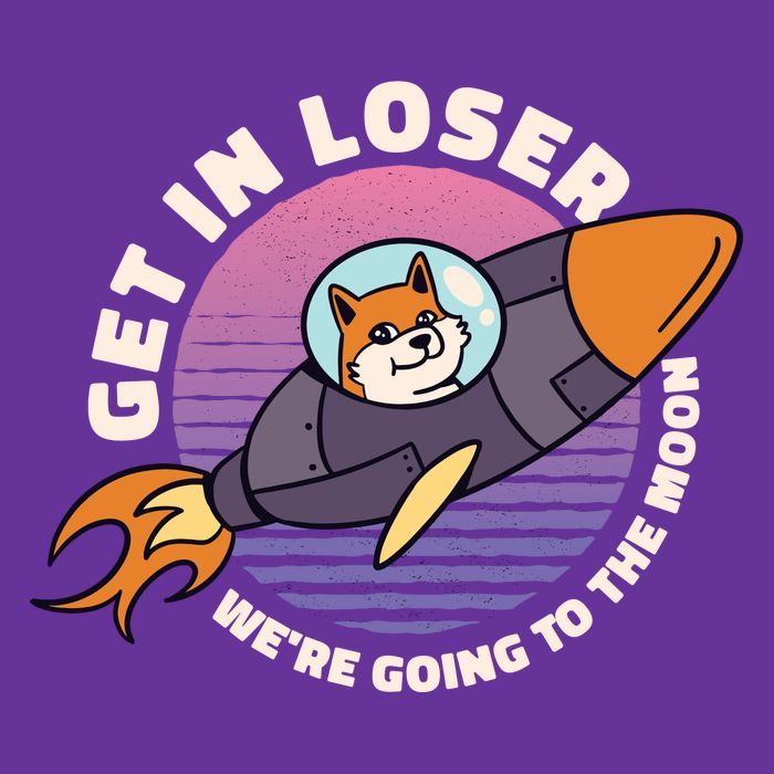 Get In Loser We're Going To The Moon Premium T-Shirt