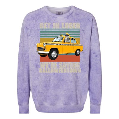 Get In Losers We're Saving Halloween Town Colorblast Crewneck Sweatshirt