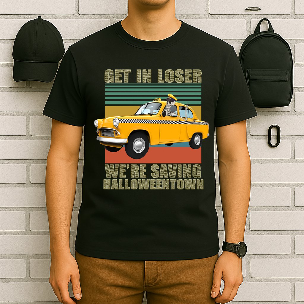 Get In Losers We're Saving Halloween Town T-Shirt