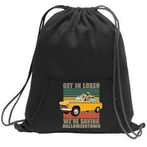 Get In Losers We're Saving Halloween Town Sweatshirt Cinch Pack Bag