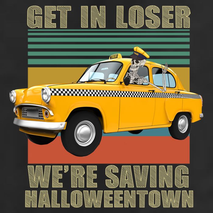 Get In Losers We're Saving Halloween Town Golf Towel