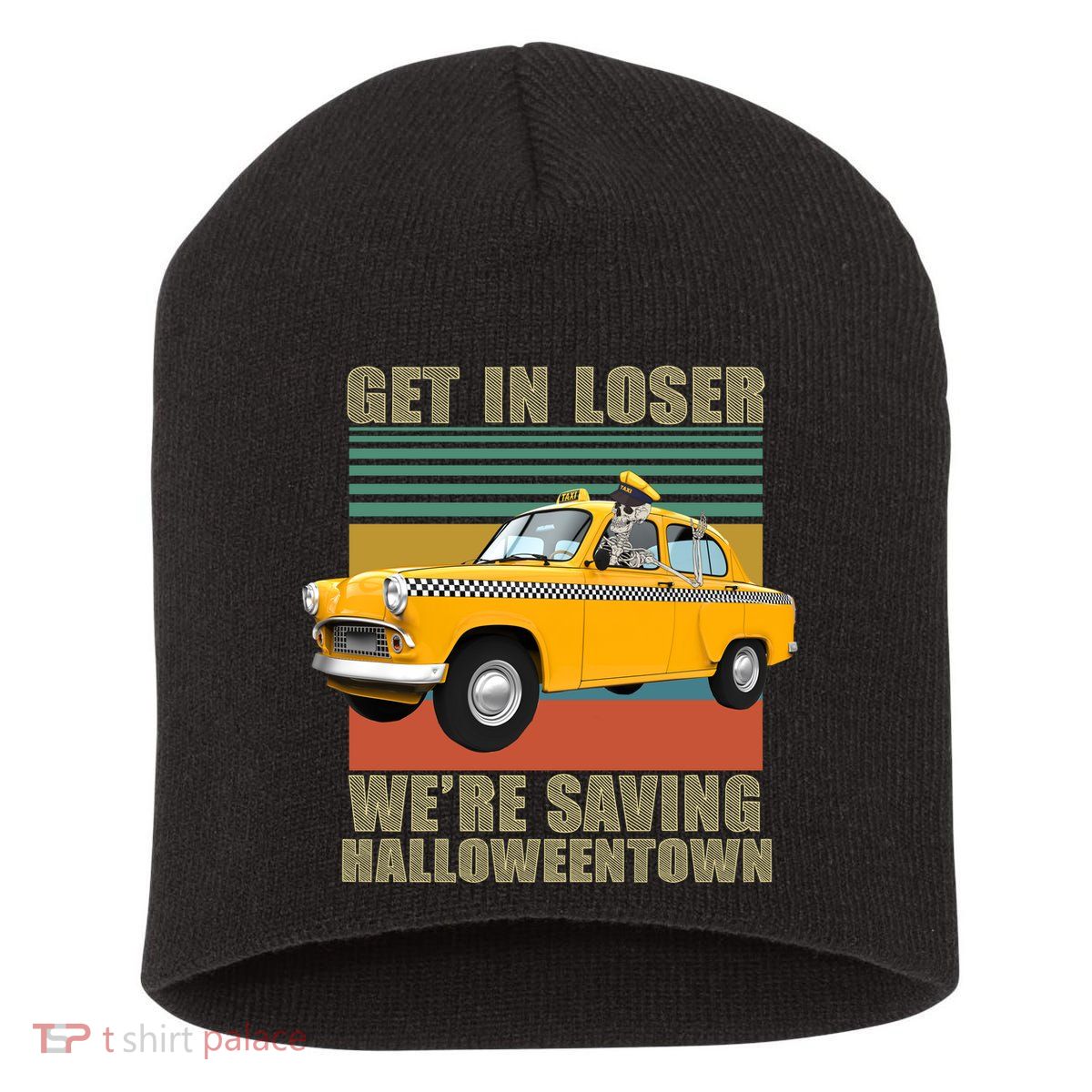 Get In Losers We're Saving Halloween Town Short Acrylic Beanie