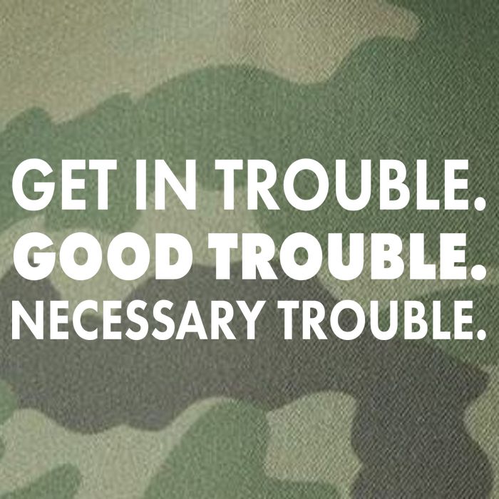 Get In Trouble Good Trouble Necessary Trouble Legacy Tie Dye Trucker Hat