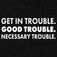 Get In Trouble Good Trouble Necessary Trouble Ladies PosiCharge Tri-Blend Wicking Tank