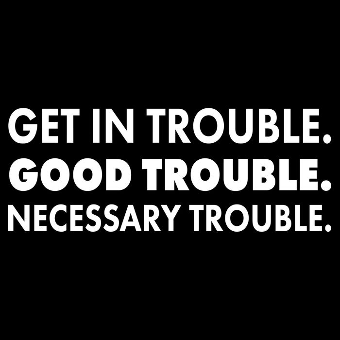Get In Trouble Good Trouble Necessary Trouble Wool Snapback Cap