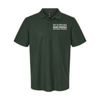 Get In Trouble Good Trouble Necessary Trouble Softstyle Adult Sport Polo