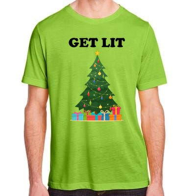 Get Lit Funny Christmas Adult ChromaSoft Performance T-Shirt